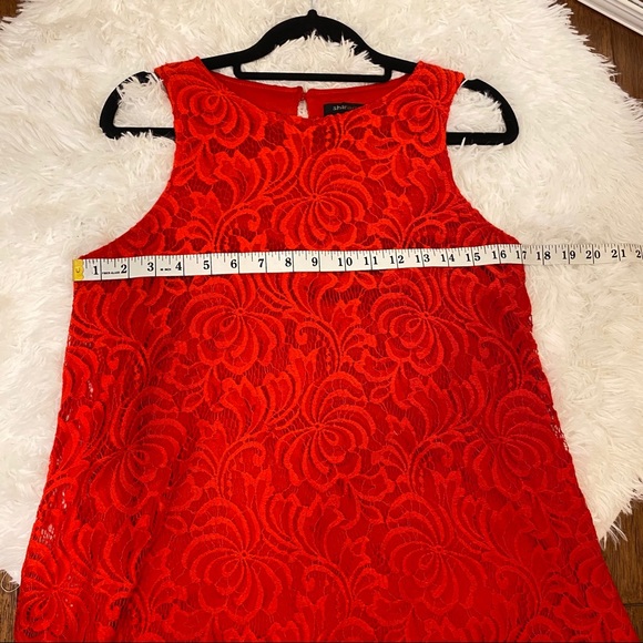 Sharagano Sleeveless Res Lace A Line Dress 4 - Picture 8 of 9